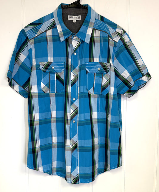 Plaid Button Down SS