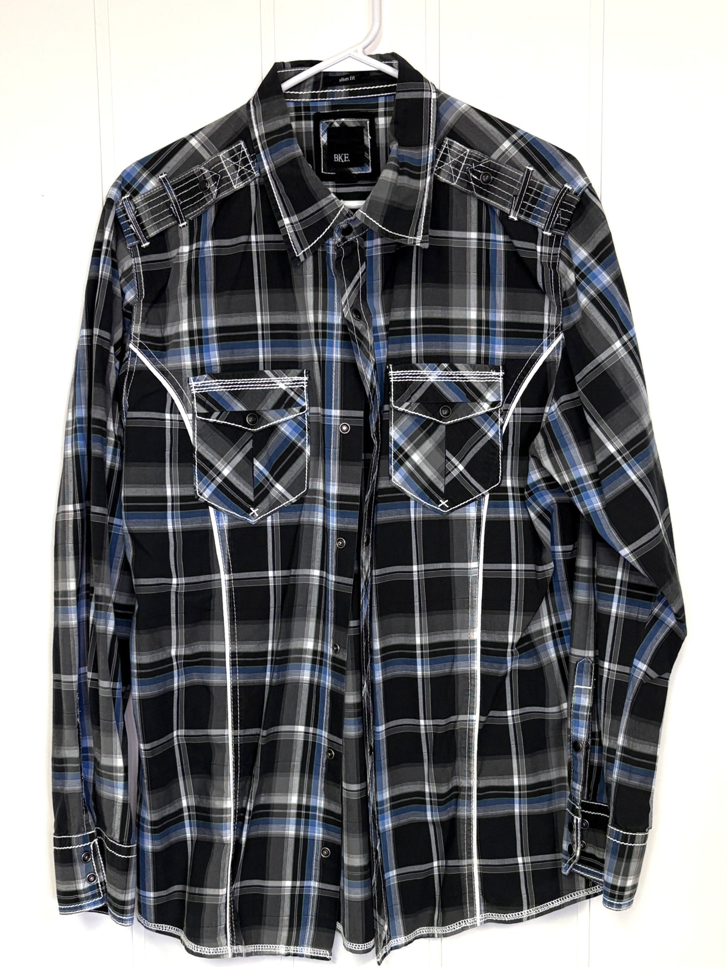 BKE Plaid LS Button Down