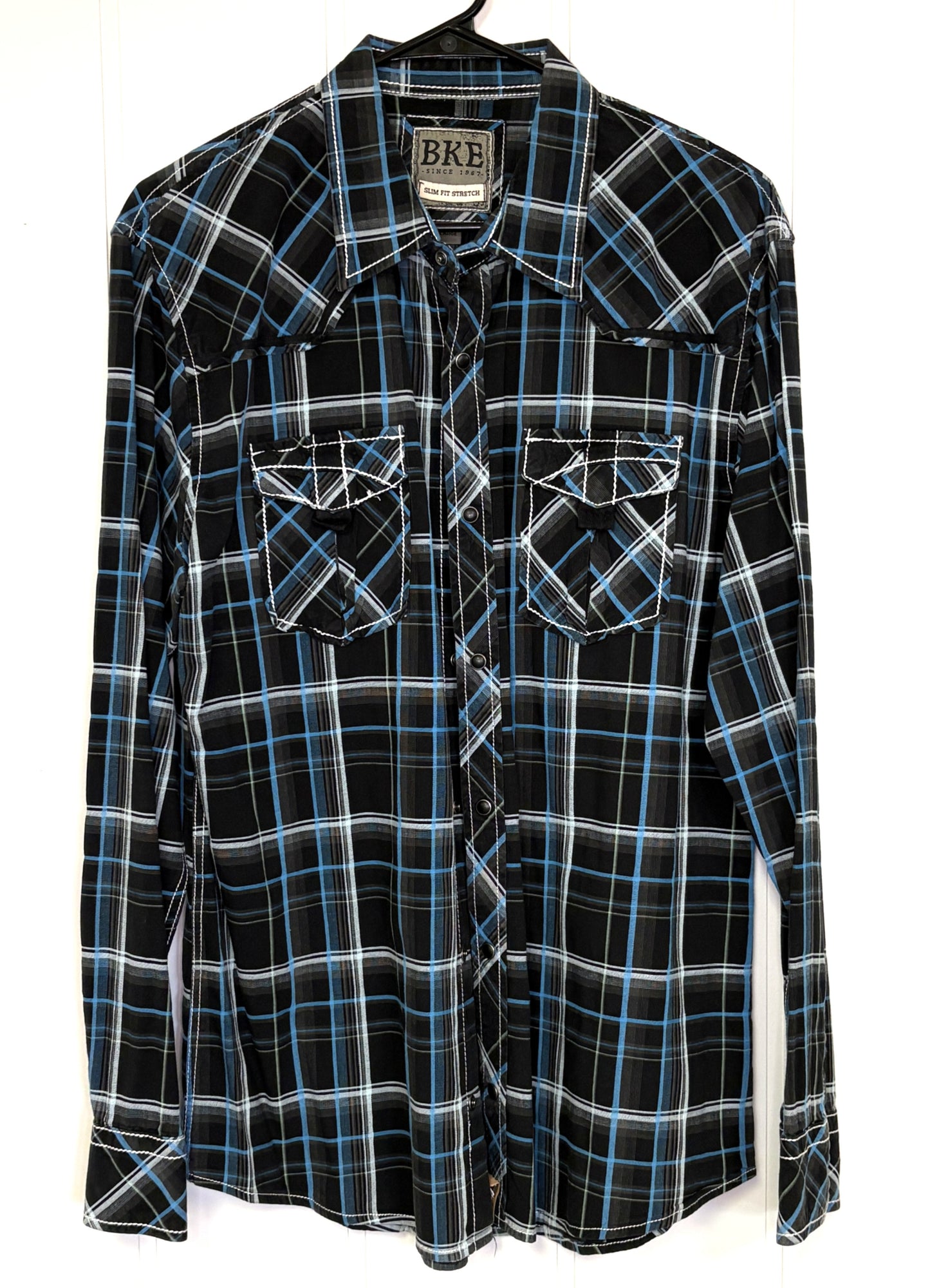 BKE Plaid LS Button Down