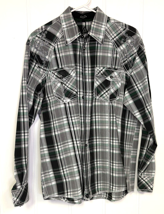 Stitched Plaid LS Button Down
