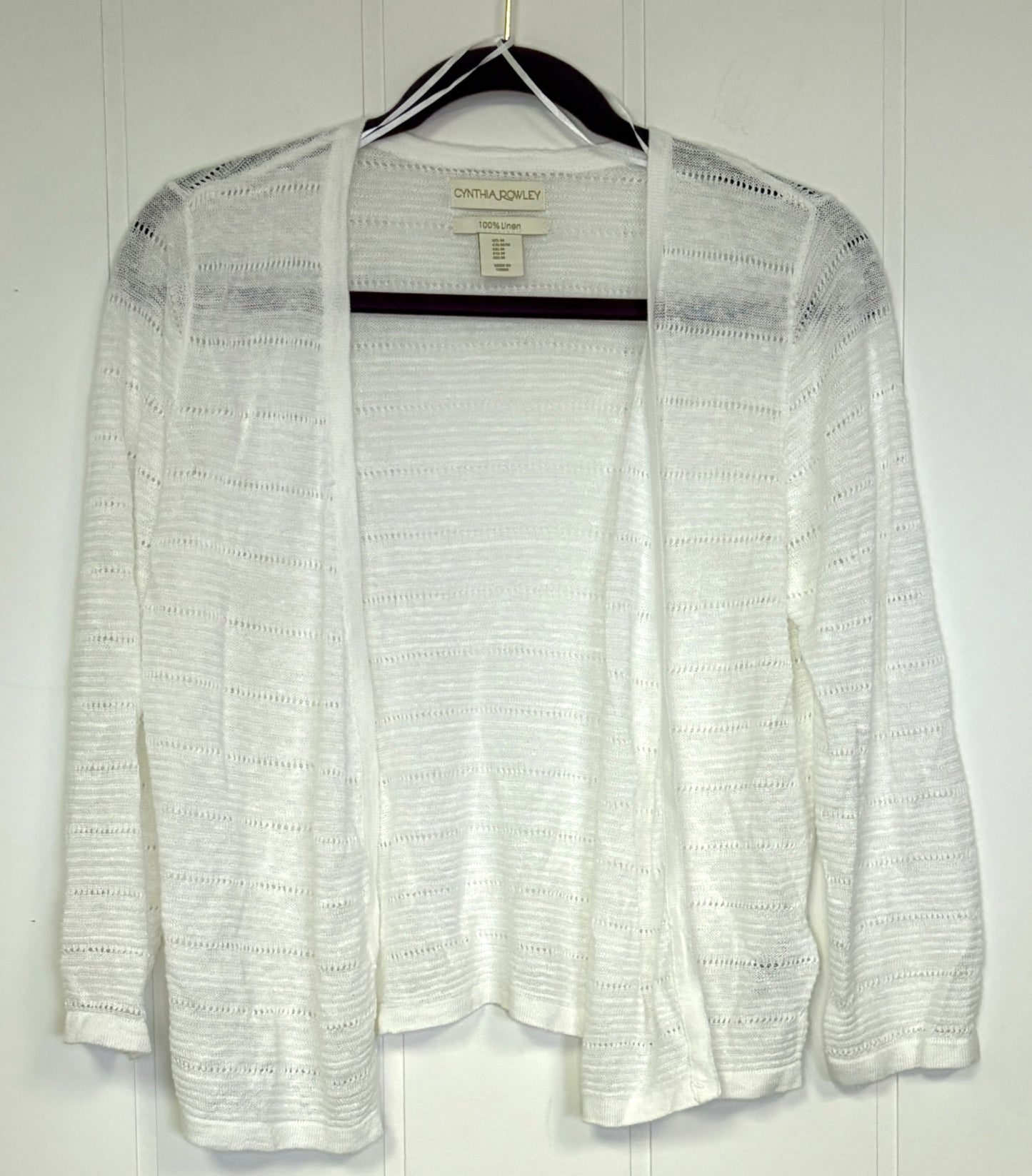Linen Open Front Cardigan