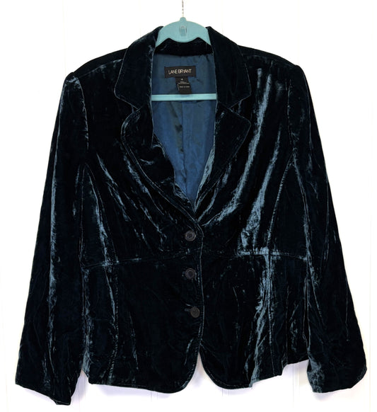 Lane Bryant Velvet Blazer Jacket