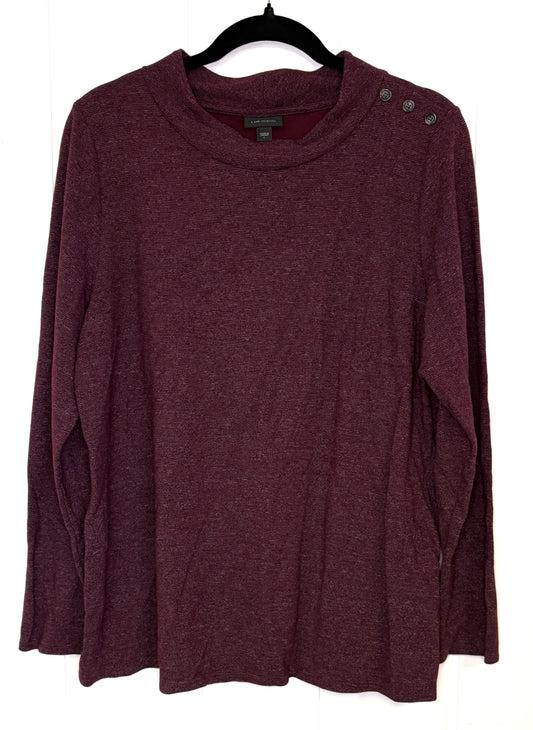 Button Shoulder Sweatshirt