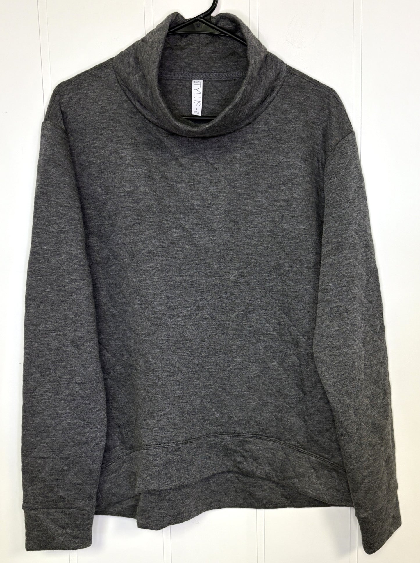Quilted Pullover Sweatshirt