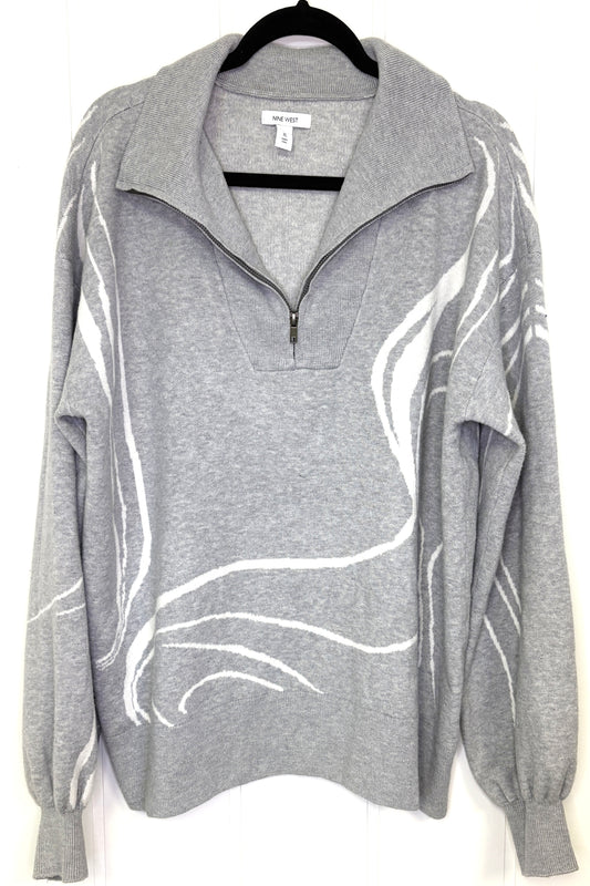 Half Zip Sweater w/Lines