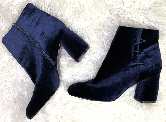 Velour Zipper Booties