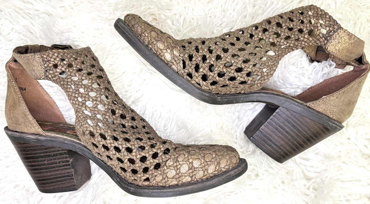 Braided Ankle Heel Booties