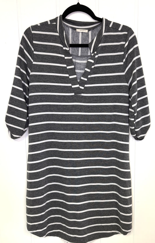 Stripe Knit Tunic Dress