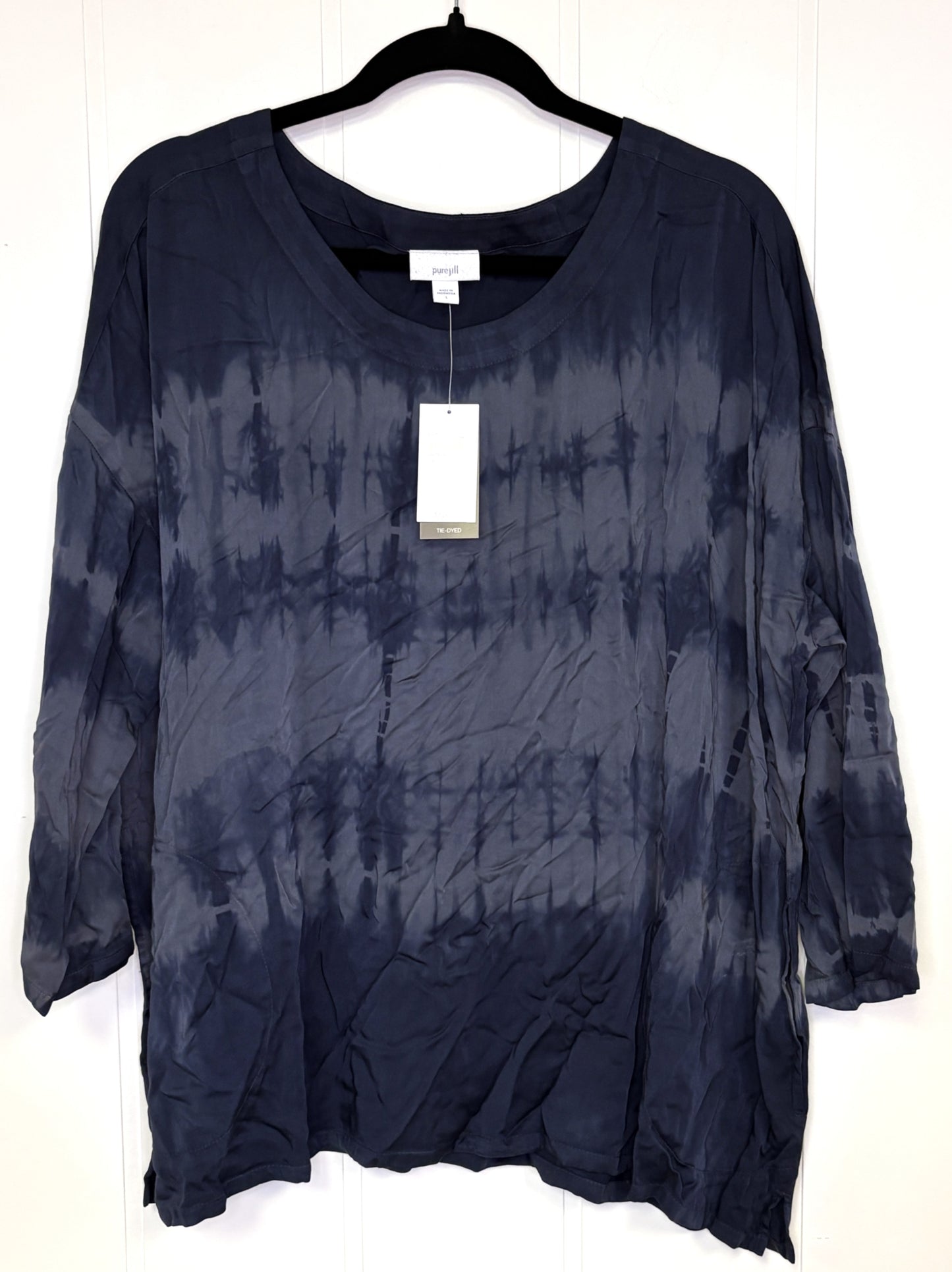 Silk Tie-Dye Tunic Top