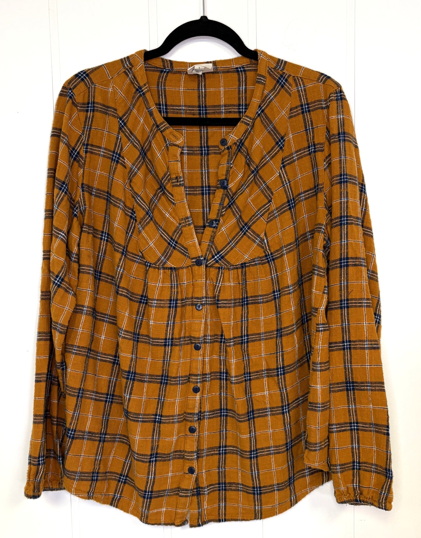 Plaid Button Down Top