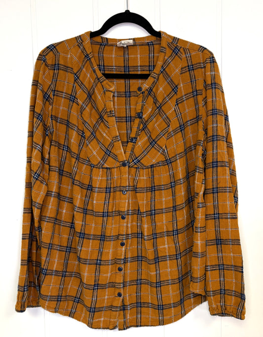 Plaid Button Down Top