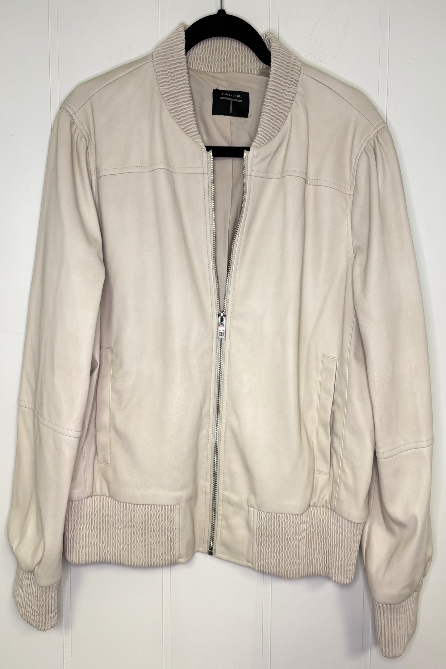 Faux Leather Bomber Jacket