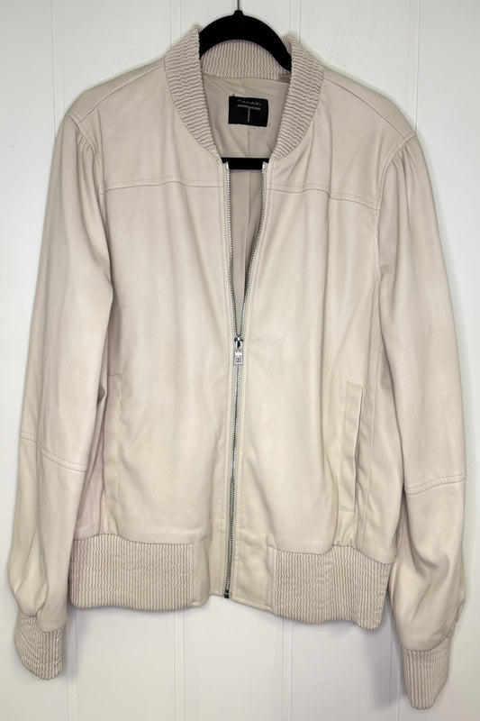 Faux Leather Bomber Jacket