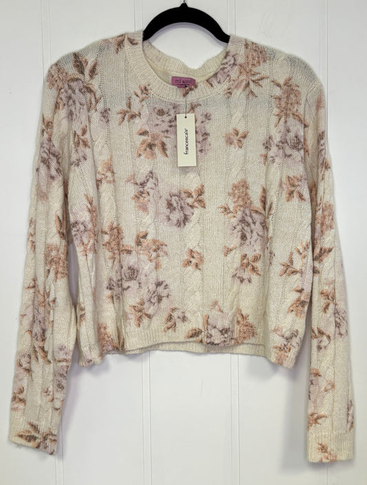 Weaved Floral Print Sweater
