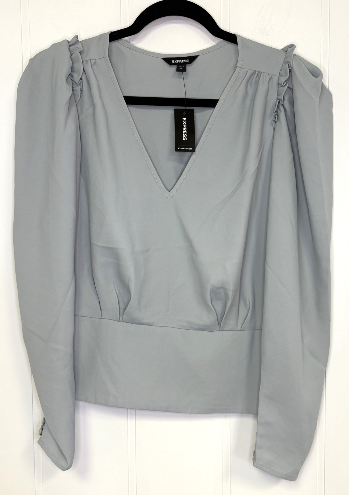 Ruffle Sleeve Sheer Blouse