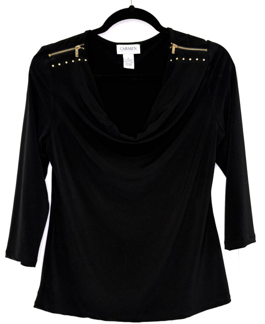 Zip-Shoulder 'Spandex' Blouse