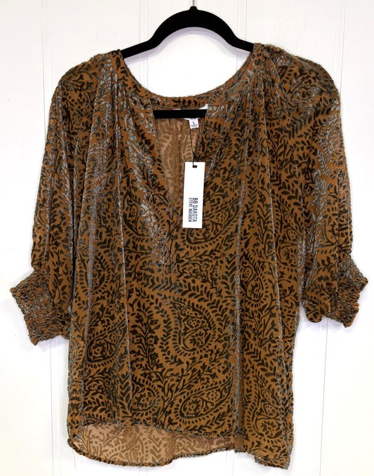 Velvet Paisley Print Top