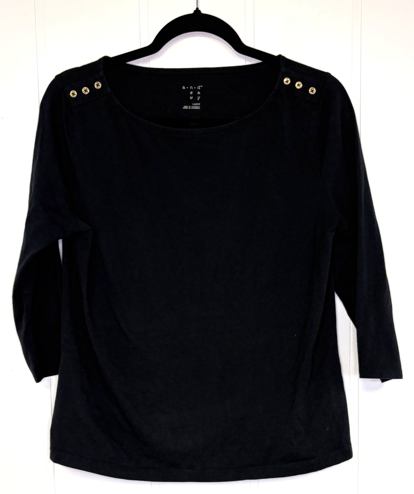Button Shoulder T-Shirt