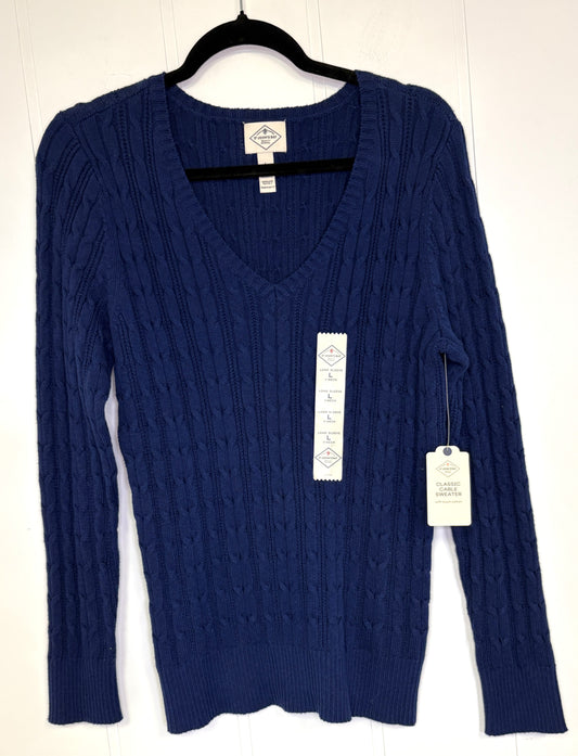 Cable Knit V-Neck Sweater