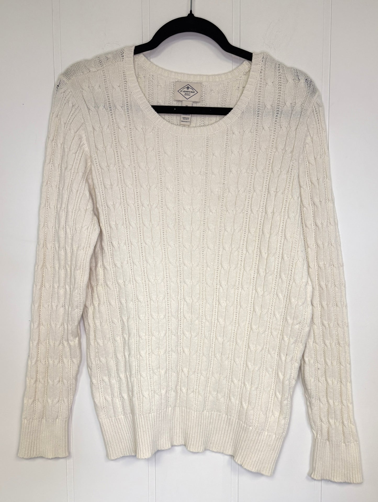 Cable Knit V-Neck Sweater