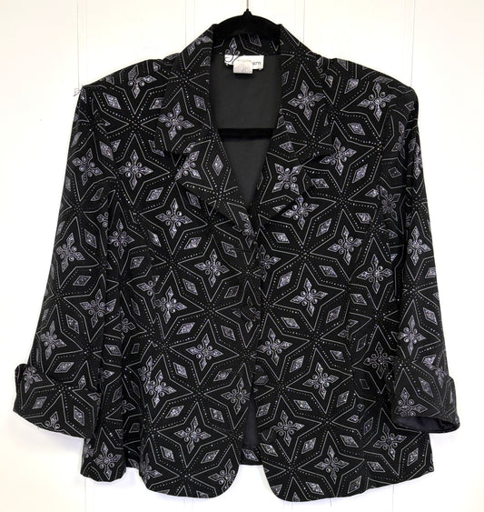 Snowflake Sparkly Print Blazer