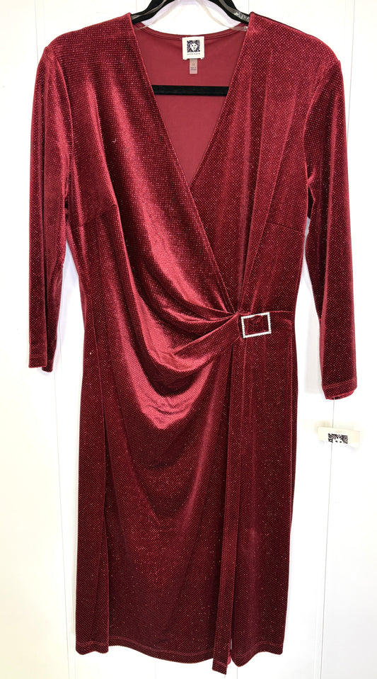 Dotted Velour Belt Dress