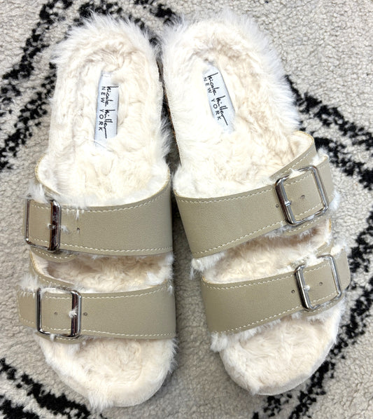 Faux Fur Sandals