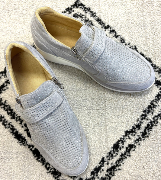 Slip On Sneaker w/Rhinestones
