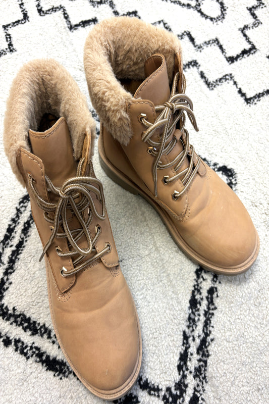 Fur Trim Bamboo Boots