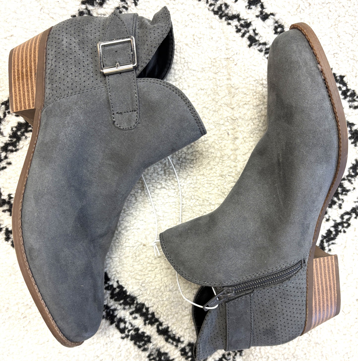 Justice Suede Ankle Booties