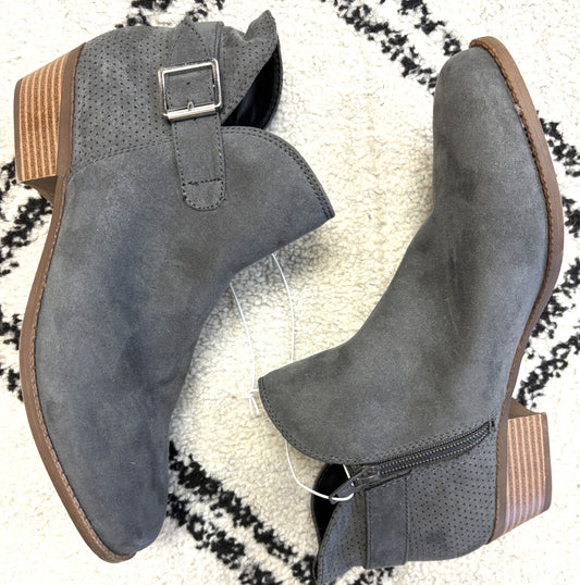 Justice Suede Ankle Booties