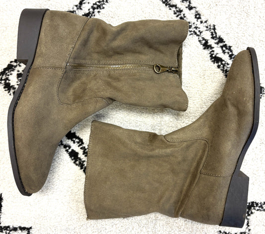 Fur Lined Suede Zip Boots