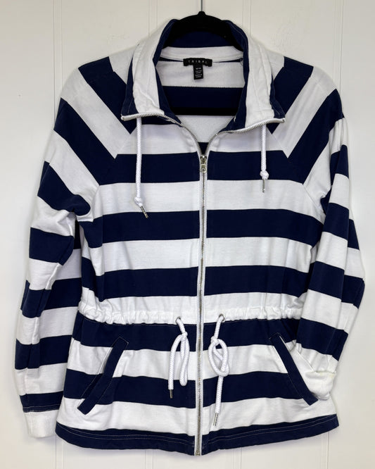 Tribal Knit Stripe Zip Jacket
