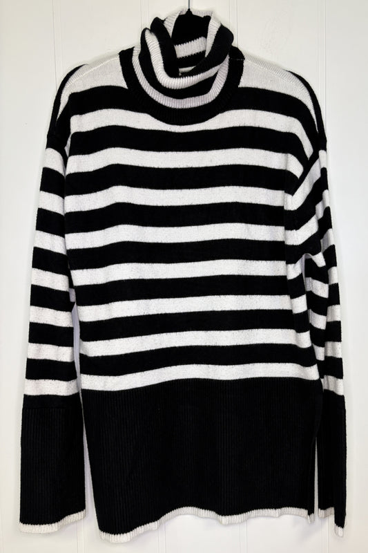 Tunic Stripe Turtleneck Sweater