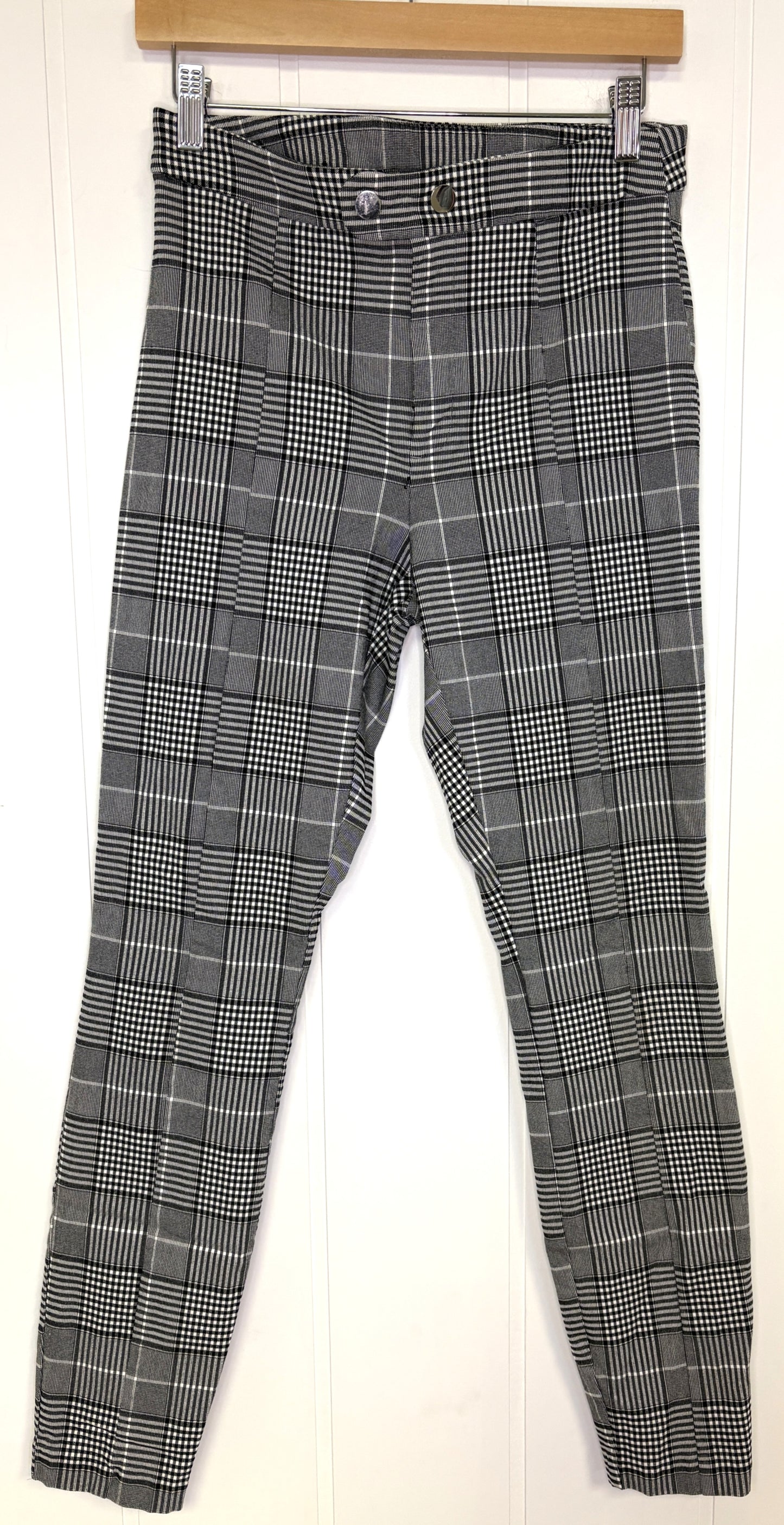 Skinny Plaid Dress Pants