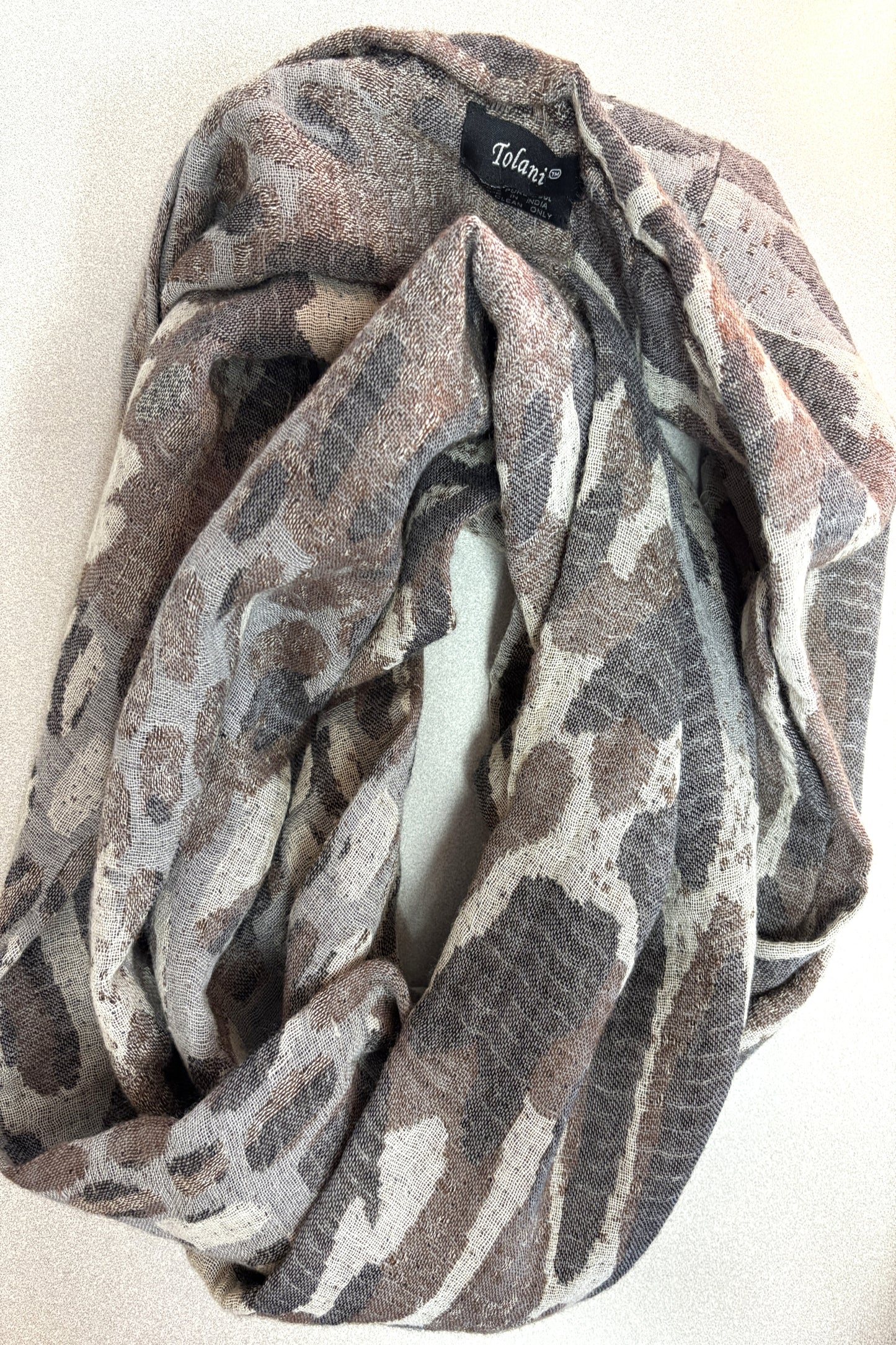 Giraffe Print Infinity Scarf