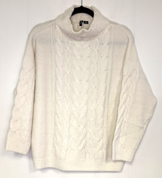 Cable Knit Mock Neck Sweater