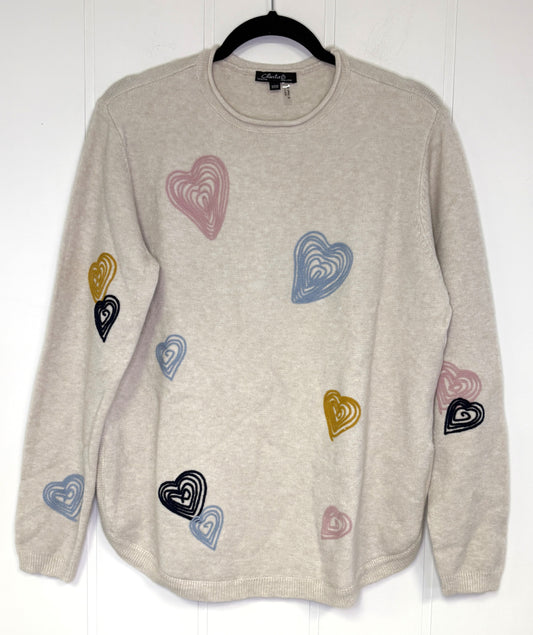 Heart Stitch Crew Neck Sweater