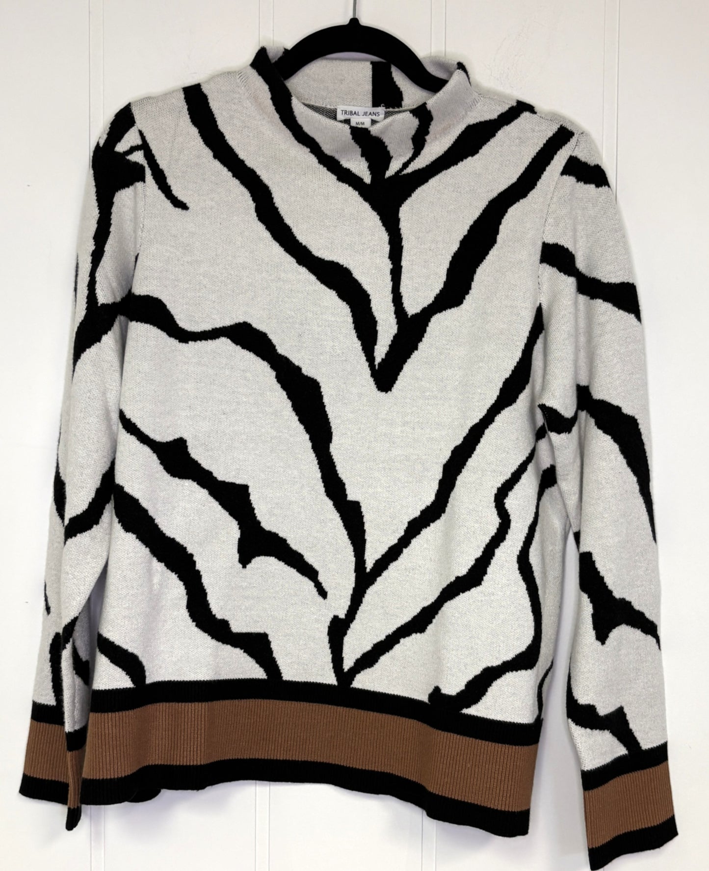 Tribal Jeans Zebra Print Sweater