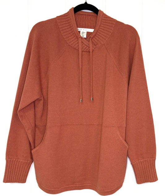 Pullover Pocket Sweater w/Tie-String