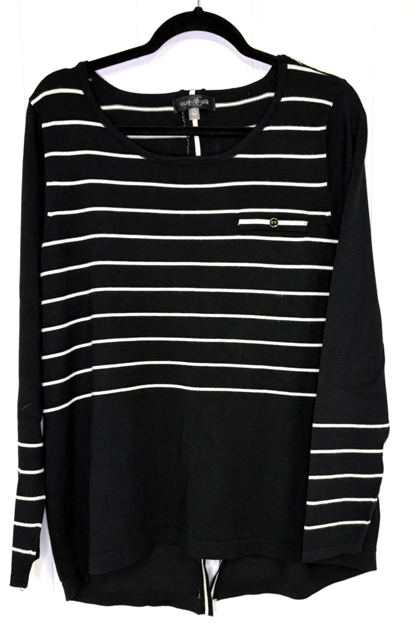 August Silk Stripe Sweater
