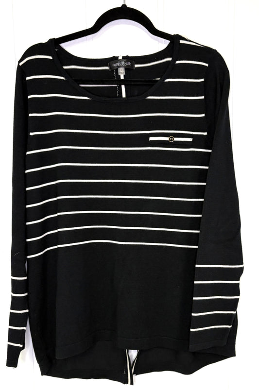 August Silk Stripe Sweater