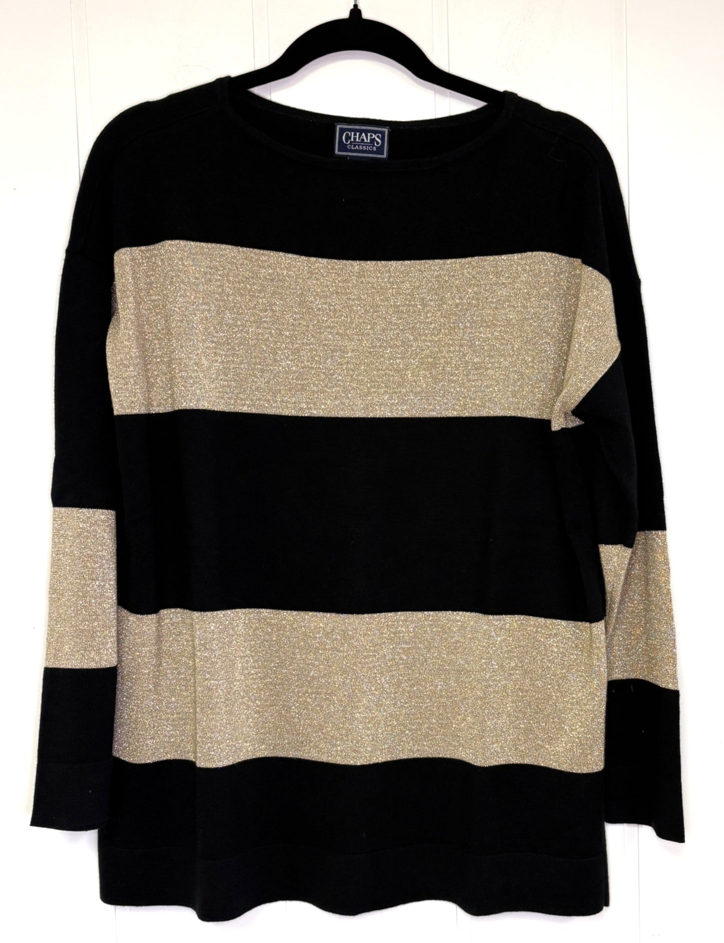Chaps Glitter Stripe Sweater