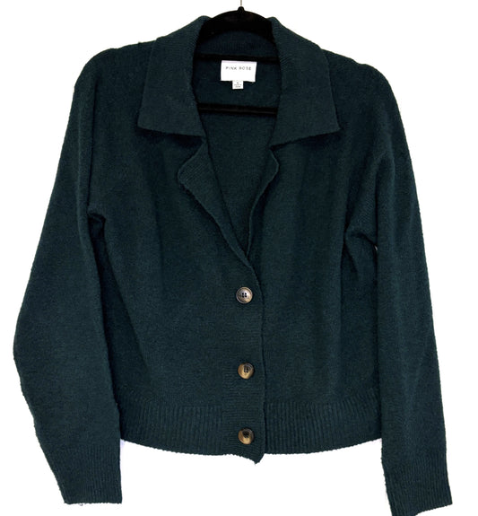 Short Button Cardigan w/Collar