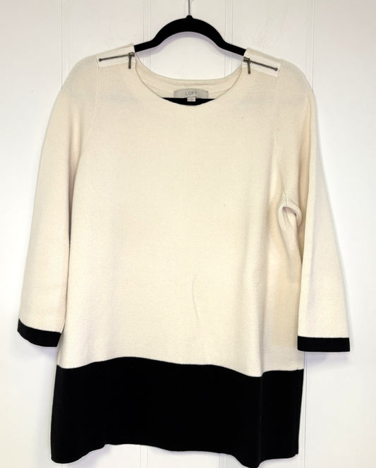 Oversized Shoulder Zip Sweater