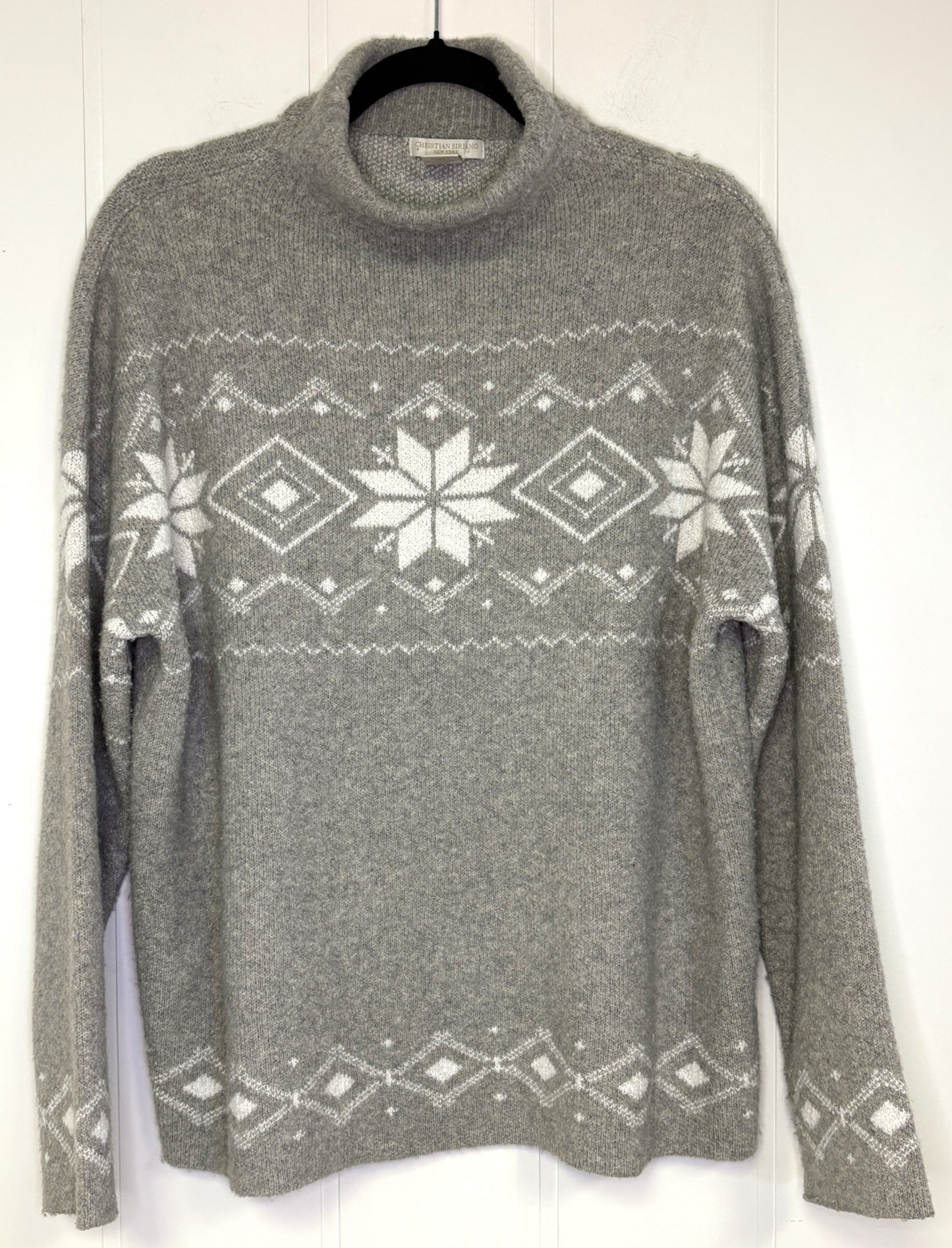 Mock Neck Snowflake Sweater