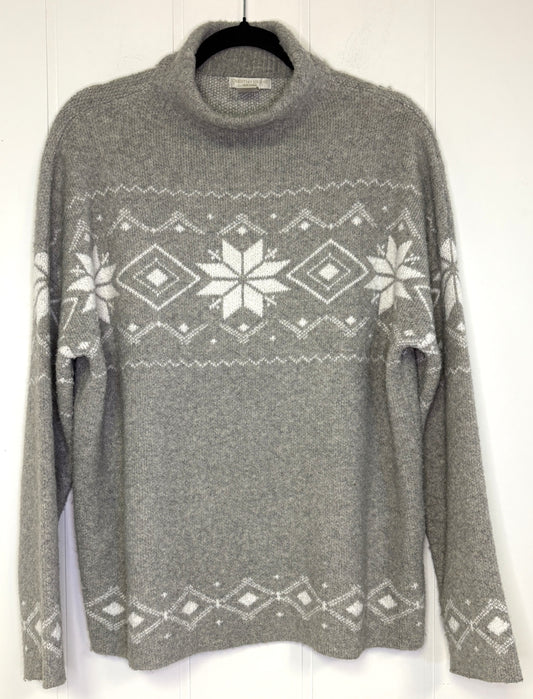 Mock Neck Snowflake Sweater