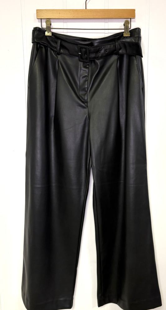 Loft Pleather Pants w/Belt