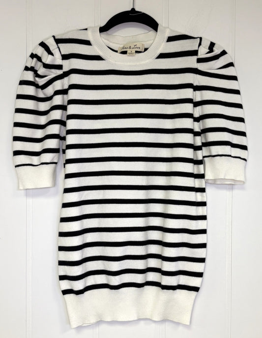 Short Sleeve Stripe Sweater