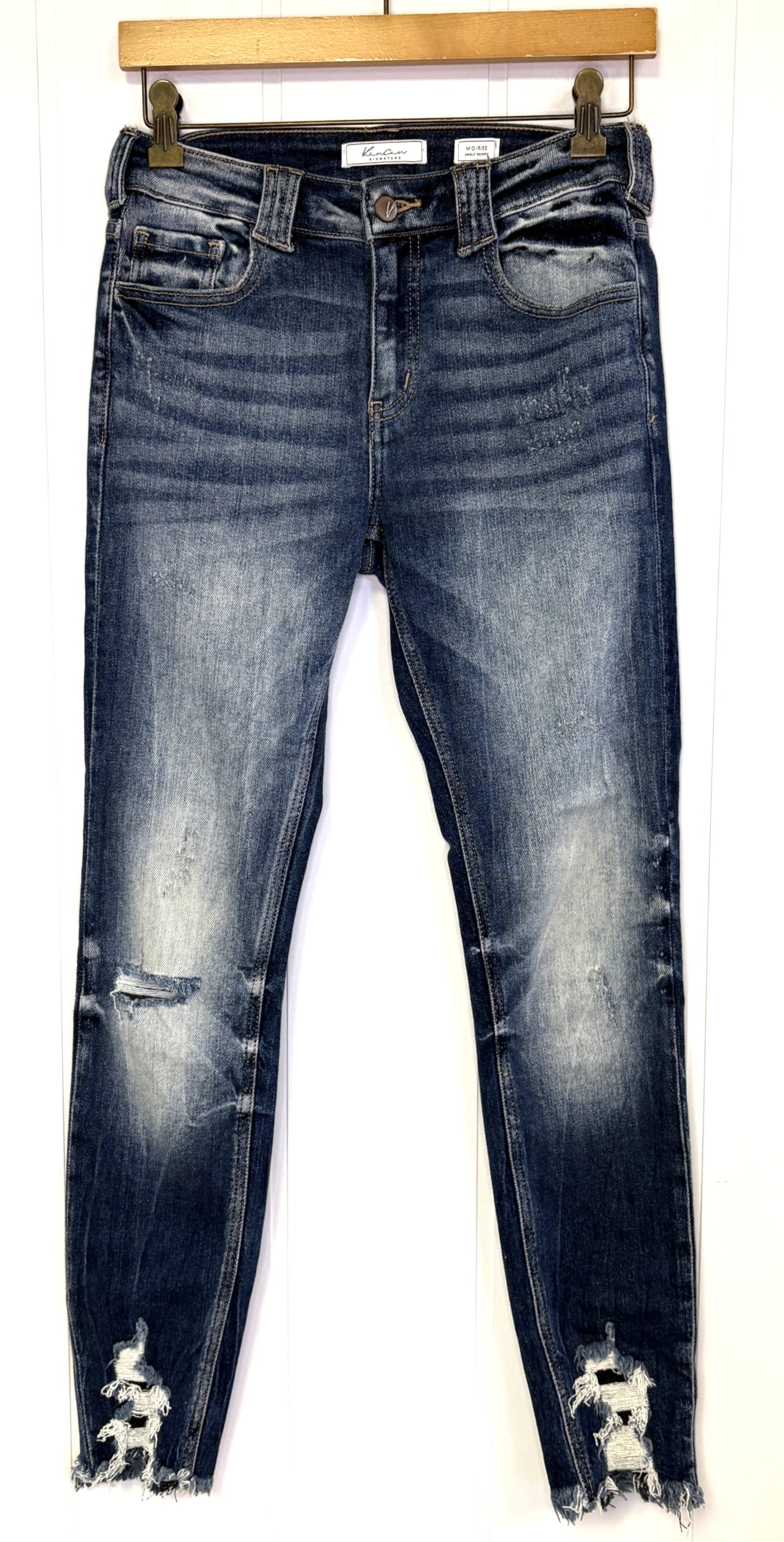 KanCan Distressed Ankle Jeans